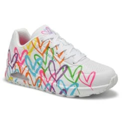 Skechers Women's Uno Highlight Love Sneaker -