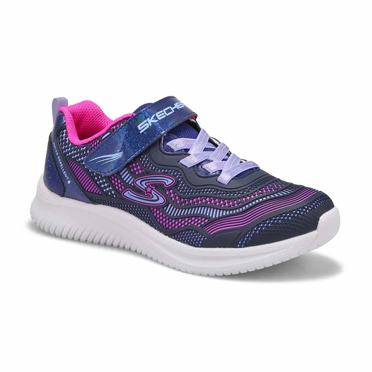 Skechers Girls' Jumpsters Strap Sneaker - Nav 3 Skechers Girls' Jumpsters Strap Sneaker - Nav