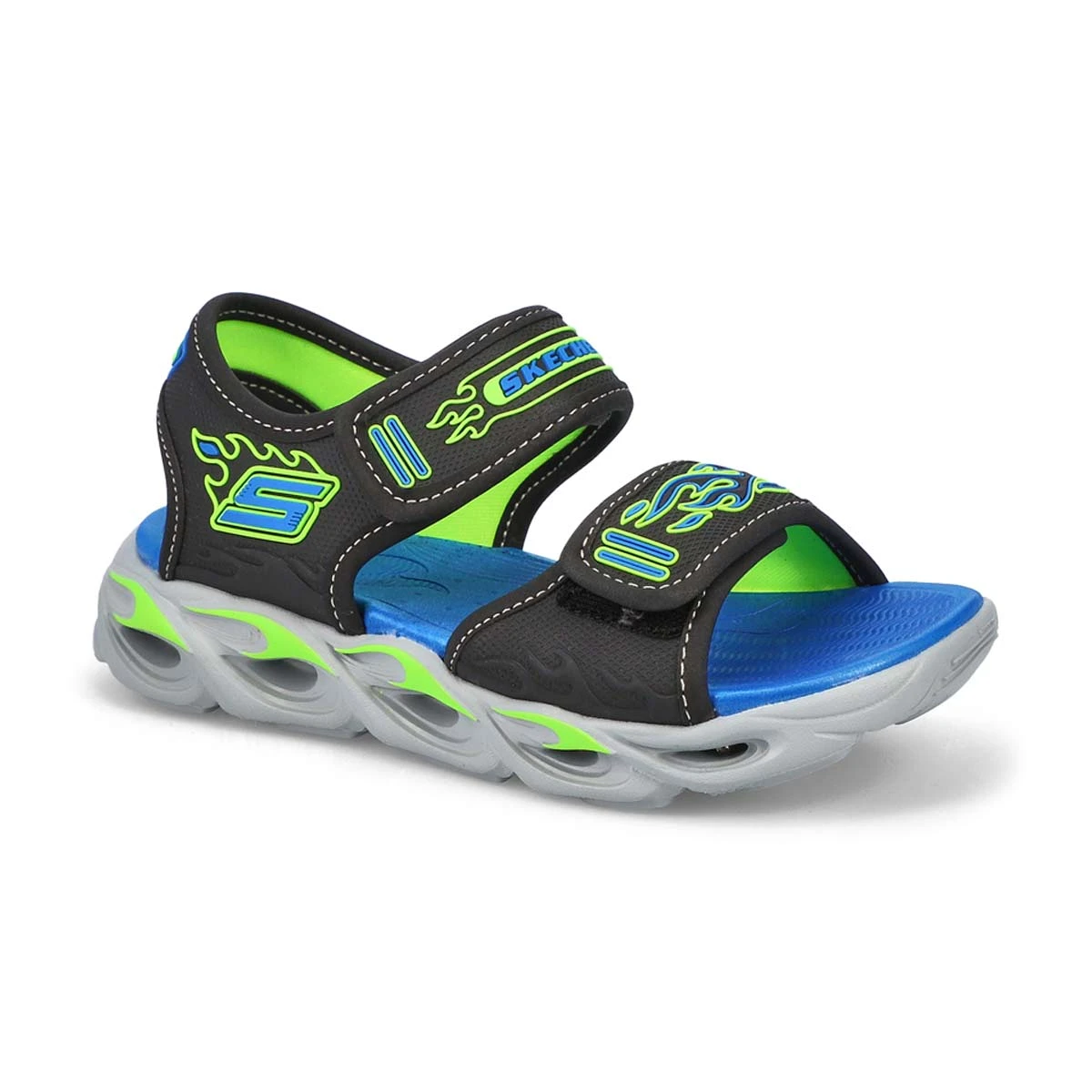 Skechers Boys' Themo-Splash Sandal - Black/Re 5 Skechers Boys' Themo-Splash Sandal - Black/Re - Image 3