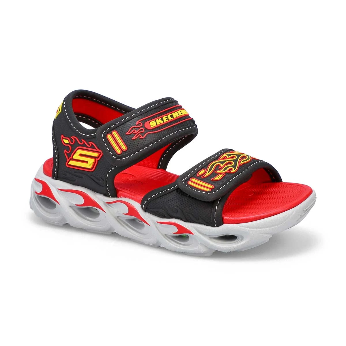 Skechers Boys' Themo-Splash Sandal - Black/Re 6 Skechers Boys' Themo-Splash Sandal - Black/Re - Image 4