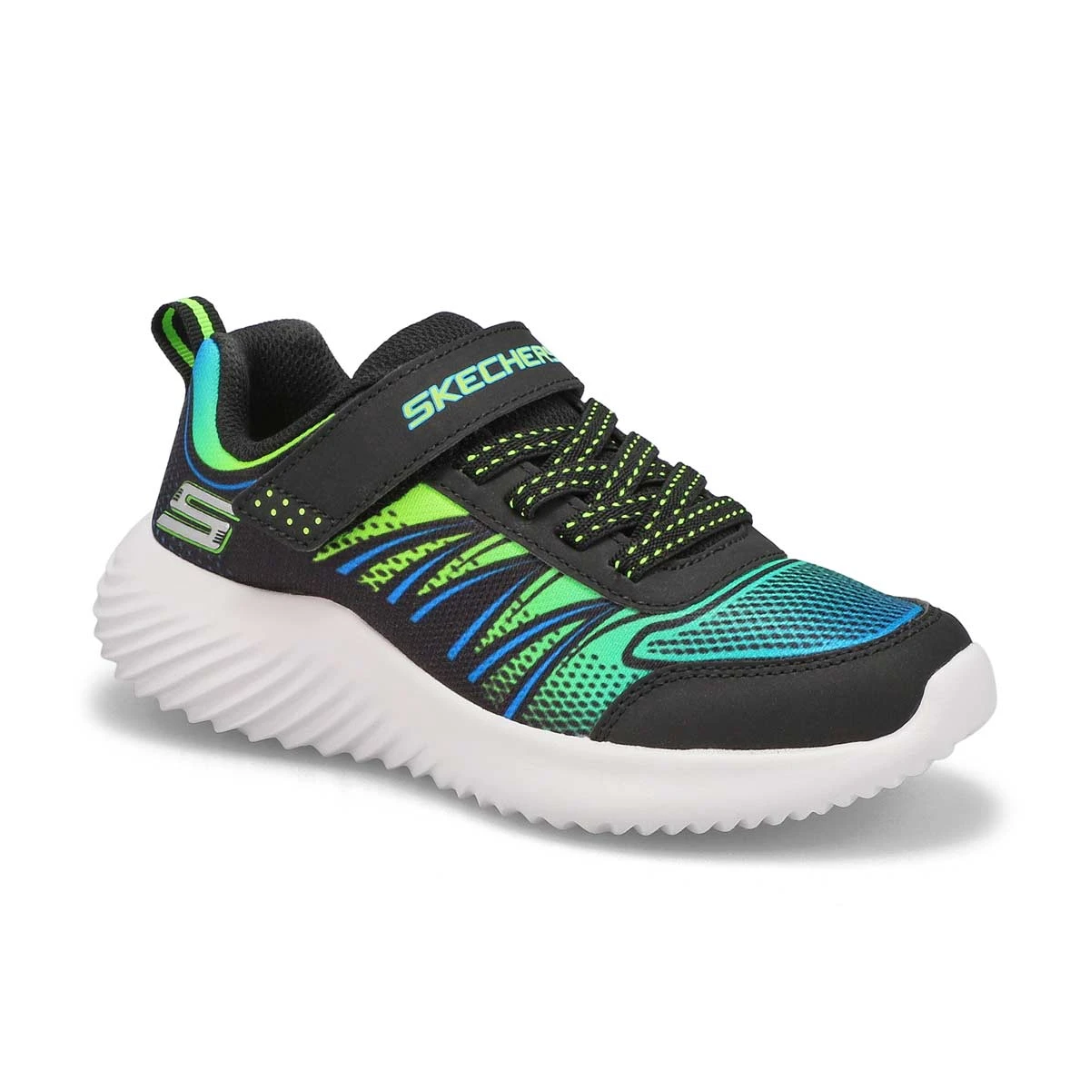 Skechers Boys' Bounder Sneaker -Black/ Lime 3 Skechers Boys' Bounder Sneaker -Black/ Lime