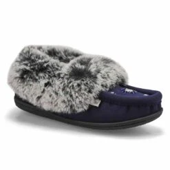 SoftMoc Women's Cute 5 V3 Faux Fur Vegan Moc -ShoeVibe Sales Shop CUTE5 V3 NVY XXX 1