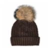 SoftMoc Women's Cable Stitch Hat With Fur Pom -ShoeVibe Sales Shop HTEPH1 BRNFIN XXX 3
