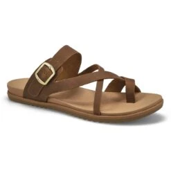 SoftMoc Women's Miya Toe Loop Sandal- Taupe -ShoeVibe Sales Shop MIYA BRNCRZ XXX 1