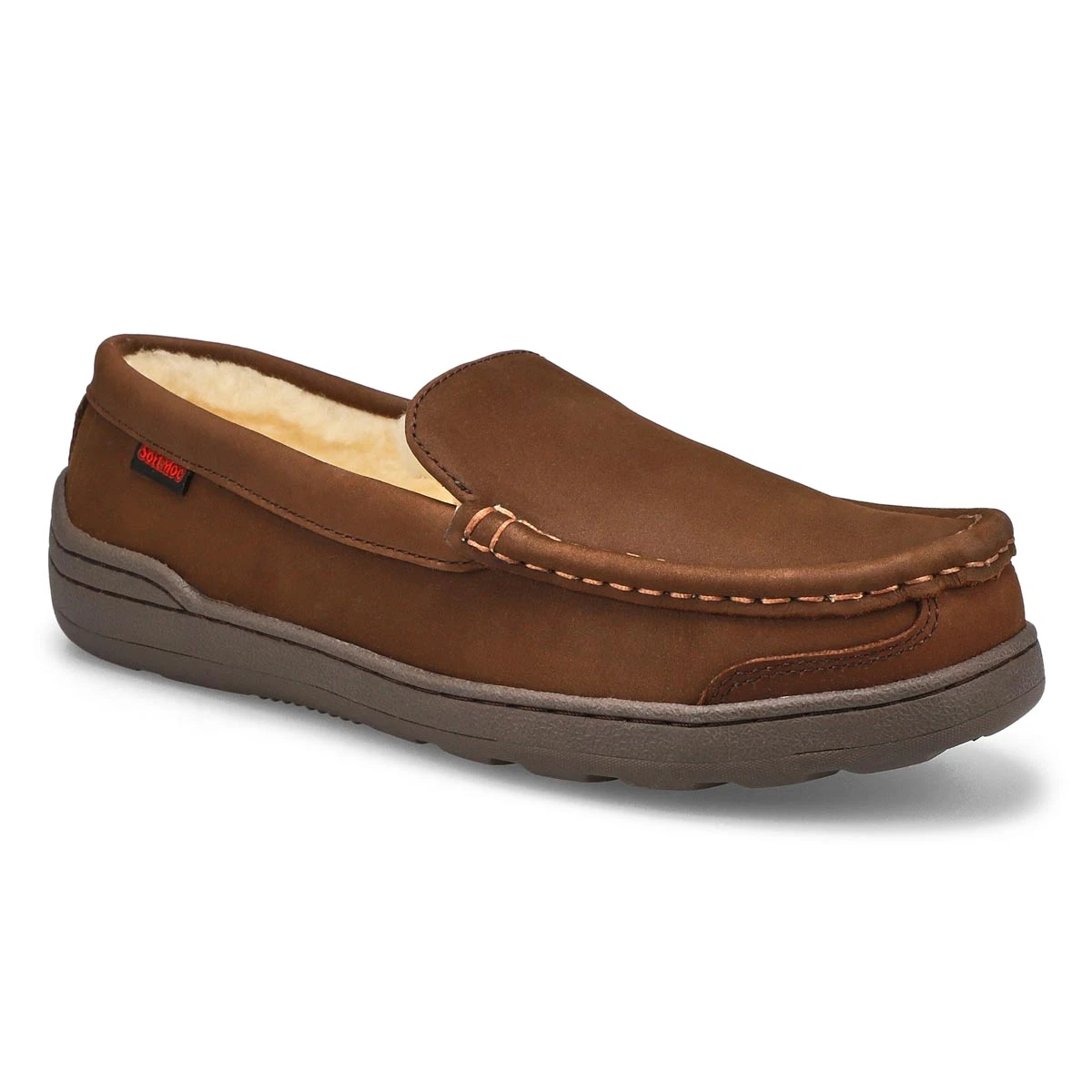 SoftMoc Men's Tye Moccasin With Sole - Brown 3 SoftMoc Men's Tye Moccasin With Sole - Brown