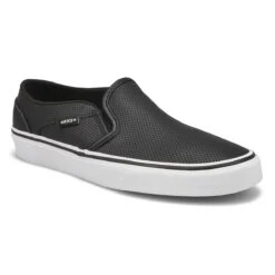 Vans Women's Asher Leather Sneaker - Black