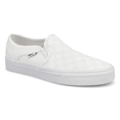 Vans Women's Asher Sneakers - Checkered White
