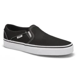 Vans Women's Asher Sneaker - Black/White