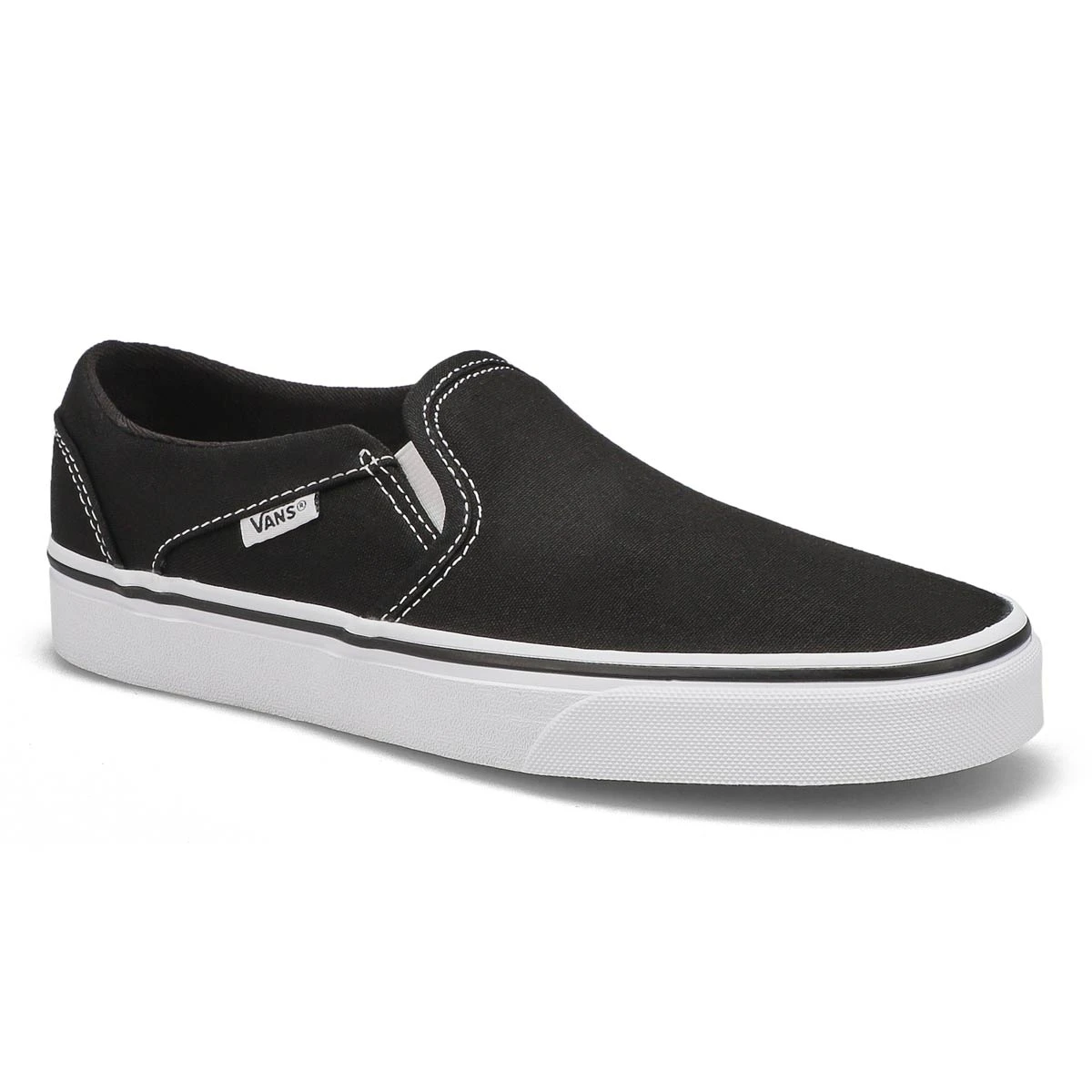 Vans Women's Asher Sneaker - Black/White 3 Vans Women's Asher Sneaker - Black/White
