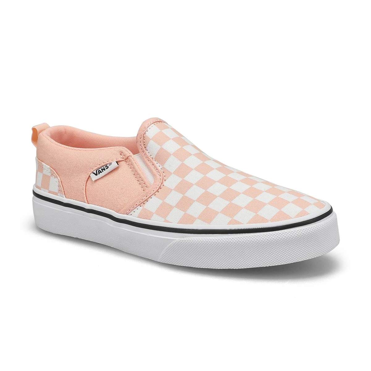 Vans Girls' Asher Checkerboard Sneaker - Peac 3 Vans Girls' Asher Checkerboard Sneaker - Peac