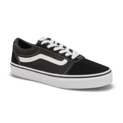 Vans Boys' Ward Flame Sneaker - Black/White 10 Vans Boys' Ward Flame Sneaker - Black/White -ShoeVibe Sales Shop VN0A38J9IJU XXX 5