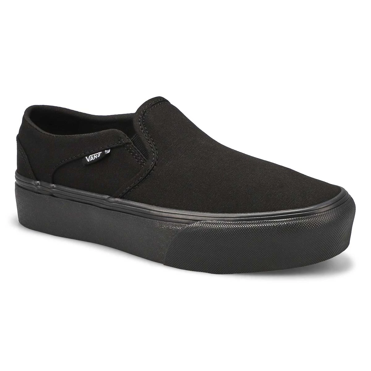 Vans Women's Asher Platform Sneaker - Black 5 Vans Women's Asher Platform Sneaker - Black - Image 3