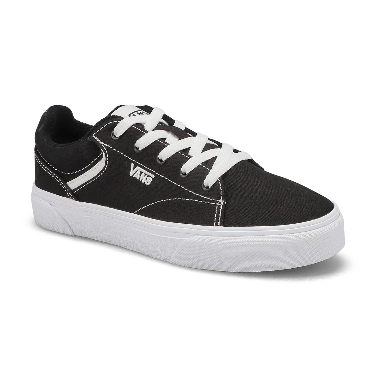 Vans Kids' Seldan Sneaker - Black/White 3 Vans Kids' Seldan Sneaker - Black/White