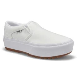 Vans Women's Asher Platform ST Sneaker - Whit