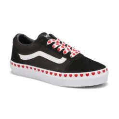 Vans Girls' Ward Marble Hearts Sneaker - Pink -ShoeVibe Sales Shop VN0A5KR7AQZ XXX